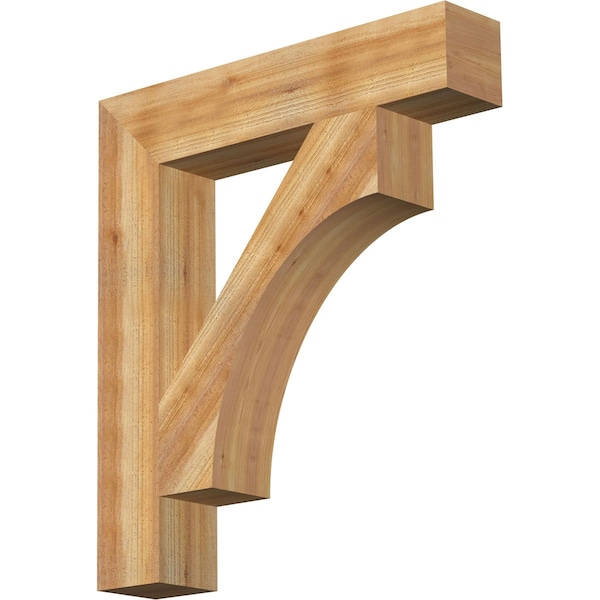 Ekena Millwork Westlake Block Rough Sawn Bracket, Western Red Cedar, 6"W x 32"D x 36"H BKT06X32X36WTL05RWR - main